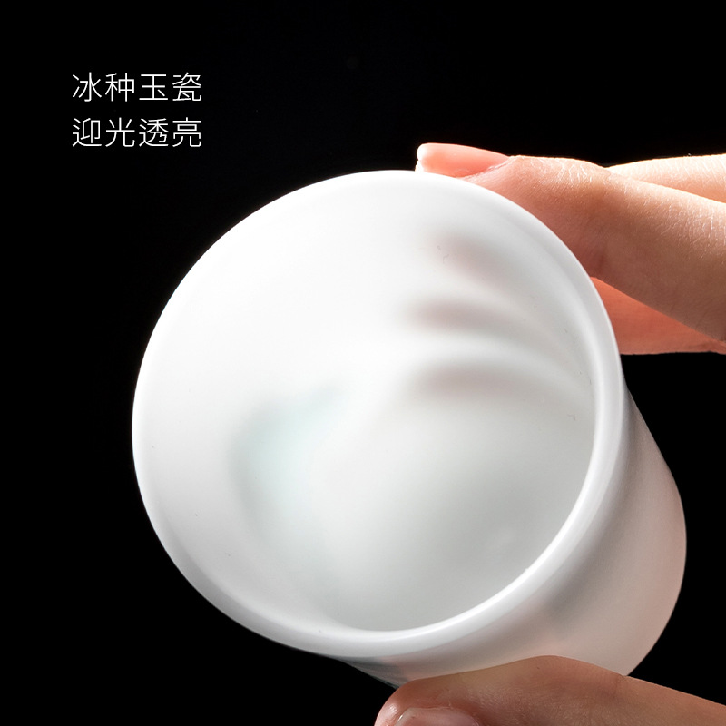 Miaolian Tianxiang băng ngọc sứ vẽ tay cốc chủ nhân cốc trà gốm sứ cao cấp Trung Quốc bộ trà cá nhân cốc trà