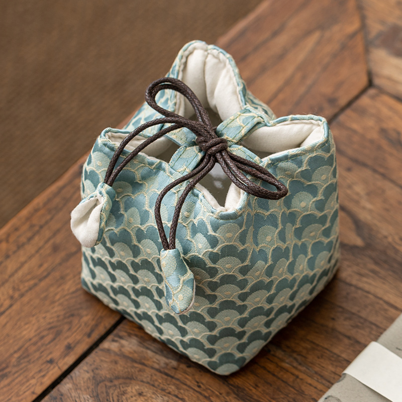 Du Lịch Túi Nồi Dệt Cloud Cốc Túi Thổ Cẩm Handmade Chống Rơi Mới Chinoiserie Retro Túi Bảo Quản Chủ Cốc Trà vải Nghệ Thuật