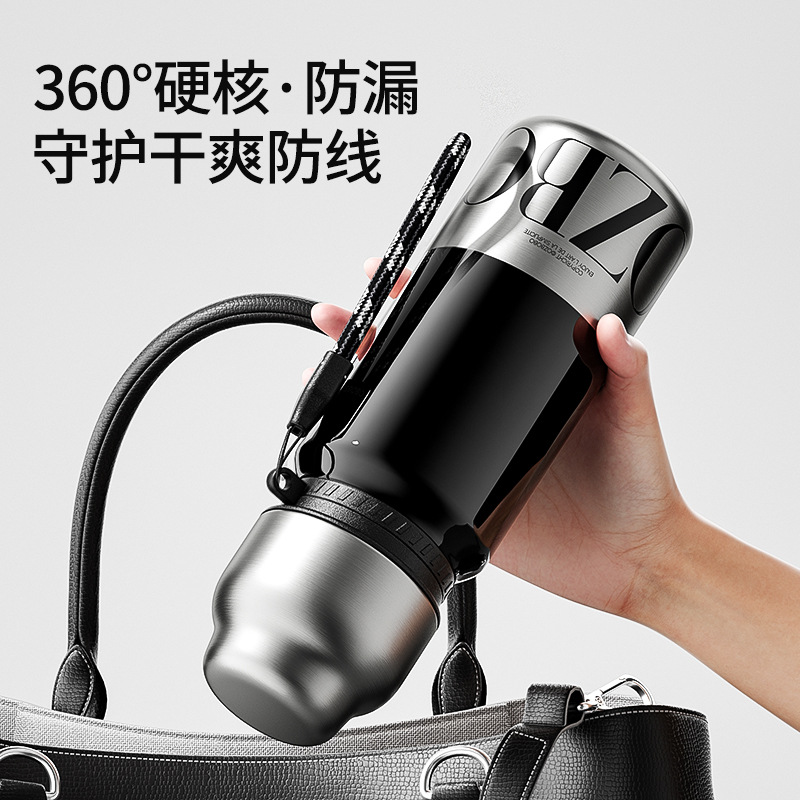 Bình giữ nhiệt inox 316 cao cấp 500ml YKQ21 nắp lật đựng cafe, trà, nước