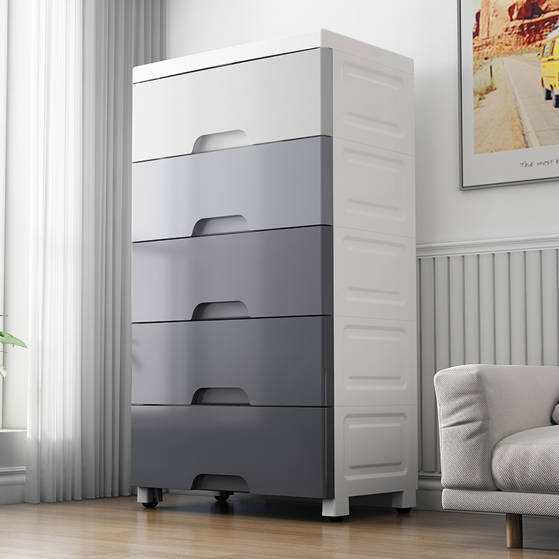 Tủ Đựng Đồ Kiểu ngăn kéo rộng Super Peng 48-58 Tủ đựng đồ màu gradient Tủ lắp ráp tủ quần áo bằng nhựa gia dụng trẻ em