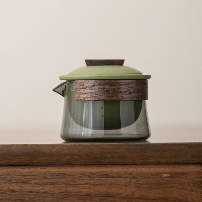 Cốc trà có nắp thủy tinh Ấm trà đơn cao cấp cầm tay ấm trà Kung Fu ấm trà đơn một người uống tách trà bán buôn