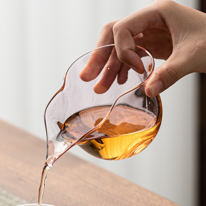 Cốc trà thủy tinh chịu nhiệt sáng tạo cỡ lớn Phụ kiện Bộ trà Kungfu cốc trà cao cấp dụng cụ chia trà gia dụng