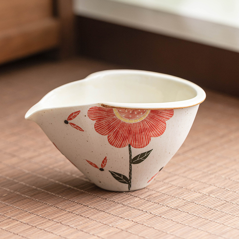 Tách công bằng vẽ tranh trích dẫn màu hồng, tách bầu hoa hướng dương, tách trà đồng nhất, tách trà, bộ trà kiểu mới 2025, sáng tạo