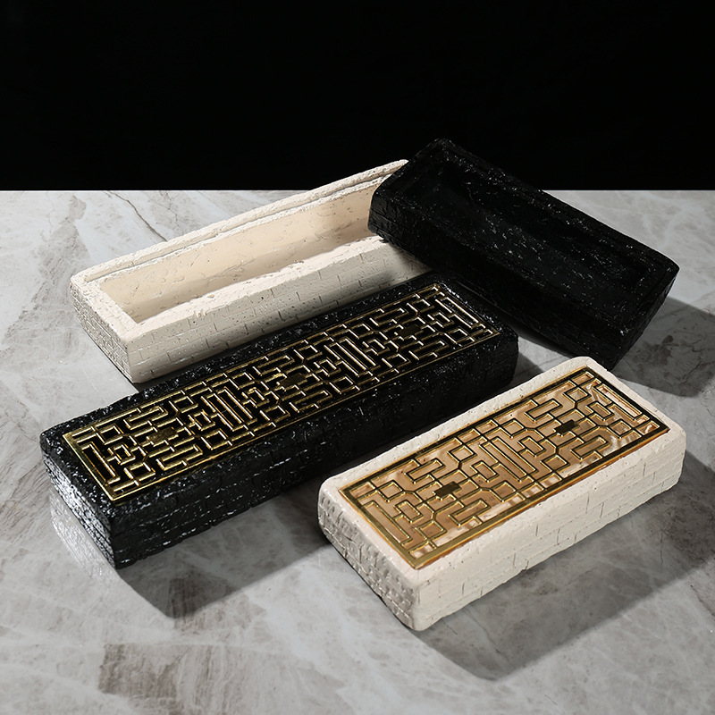 Đĩa sáng tạo kiểu Nhật, đĩa sushi hình chữ nhật, nhà hàng, ẩm thực phân tử hoa văn đá cao cấp, bộ đồ ăn nghệ thuật đá khô, đĩa ăn phương Tây