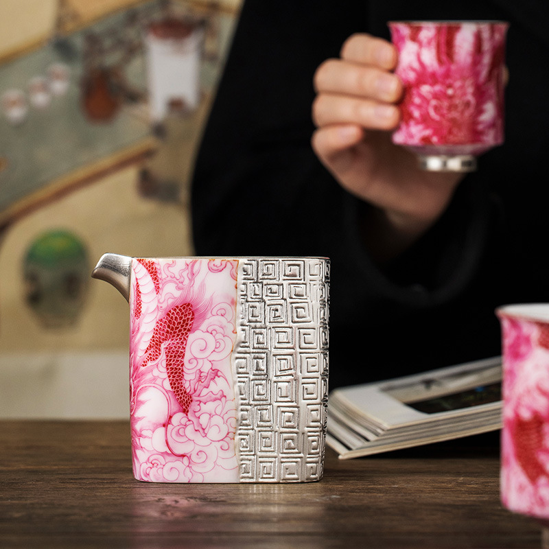 Mạ bạc carmine Longteng Four Seas Public Road Cup Quà tặng sinh nhật cao cấp cho mẹ, người lớn tuổi, giáo viên và khách hàng