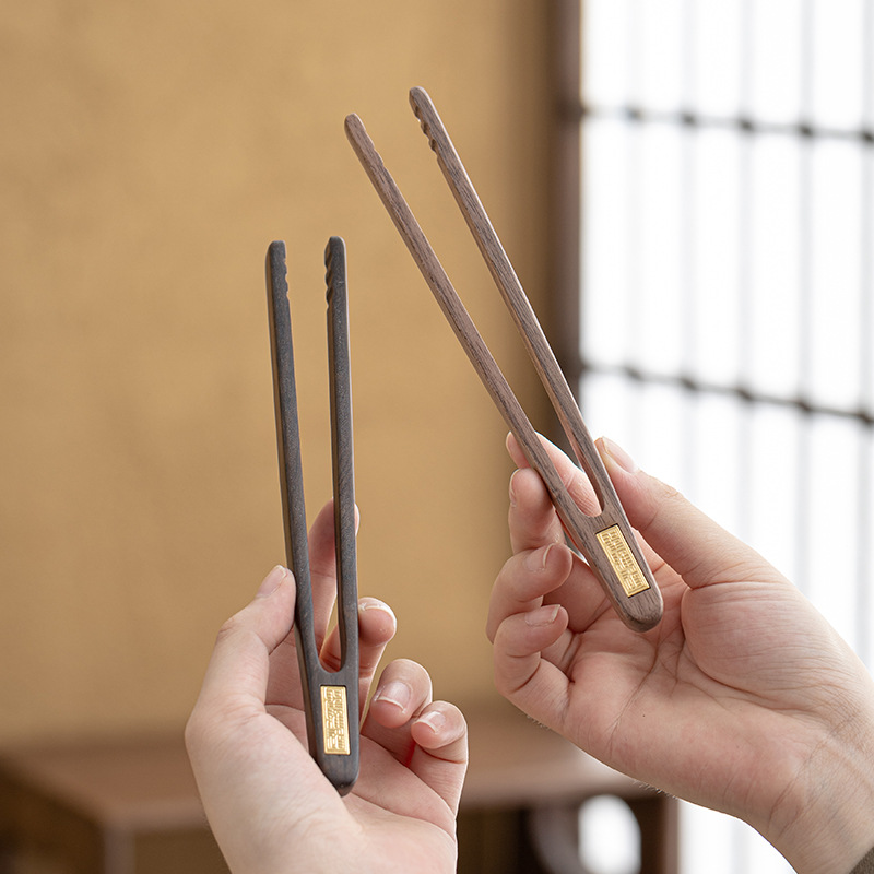 Bán buôn phụ kiện bộ trà kungfu kẹp trà gỗ nguyên khối kẹp kẹp trà kẹp trà kẹp trà