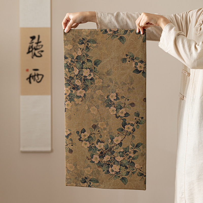 Khăn trải bàn trà cách nhiệt phong cách dân tộc gia dụng sợi mây thơm hai mặt cho bàn trà thủ công kiểu Trung Quốc mới đĩa bong bóng khô kiểu Trung Quốc cờ bàn cổ điển