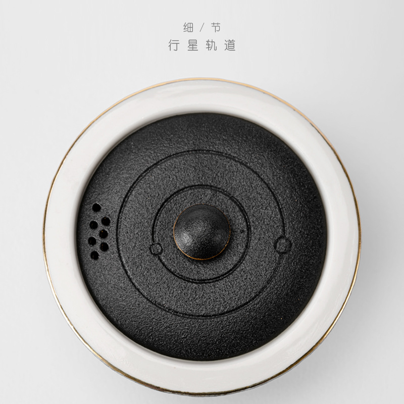 Planet Kuaike Cup Một ấm Ba cốc Quà Tặng Tết Trung thu Chén trà không gian sáng tạo Bộ trà du lịch văn hóa và sáng tạo Quà Tặng di động