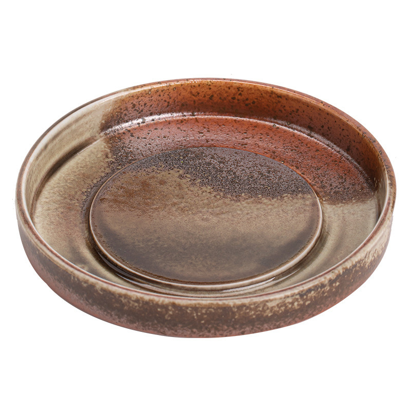 Ấm gia dụng bằng gốm sứ, khay xốp khô tráng men nung củi, khay đựng ấm, khay đựng nước, bộ trà kungfu cổ điển, phụ kiện trà đạo