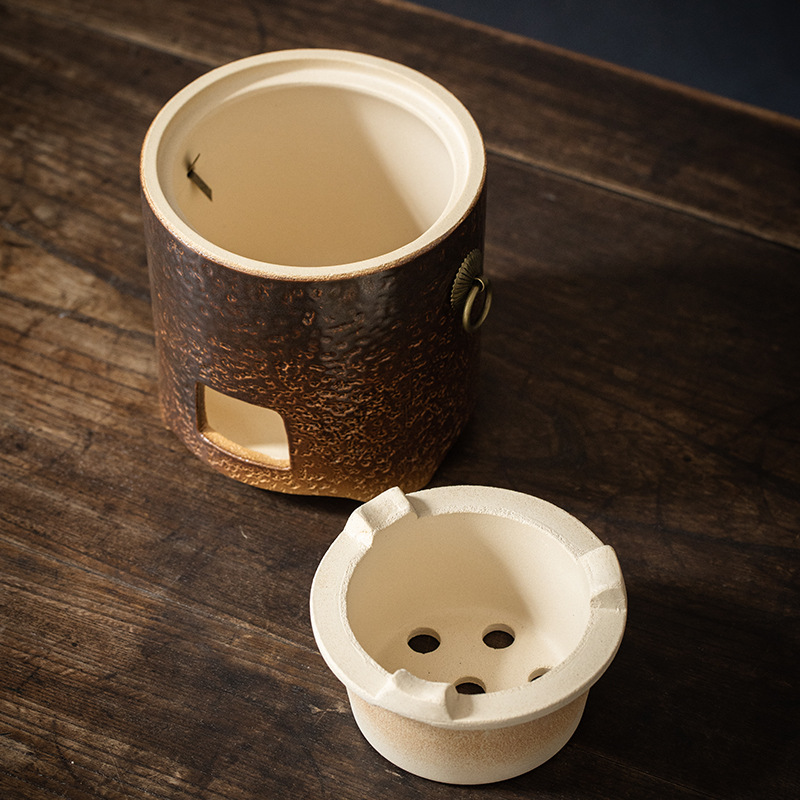 Bộ dụng cụ pha trà Bộ dụng cụ pha trà ấm trà nhỏ Kung Fu gia dụng ngoài trời bếp lửa than gốm sứ nấu trà Bếp điện lửa