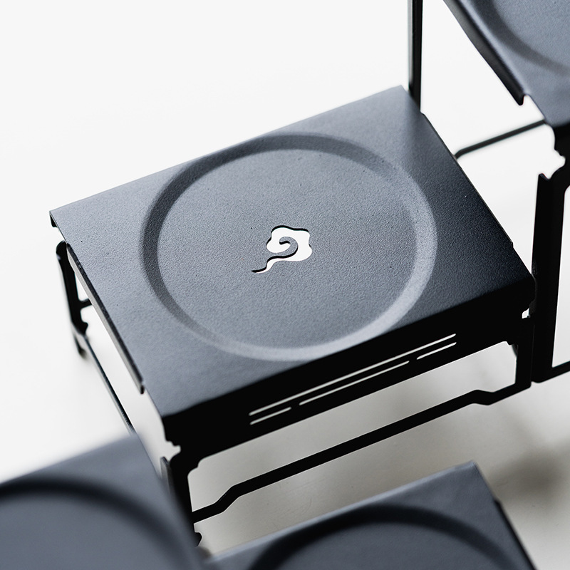 Giá để đồ bằng sắt Da'antang, giá để đồ Bộ trà, phòng trà, Giá trưng bày không gian trà, Giá đựng đồ Bogu, tách trà, giá ấm trà