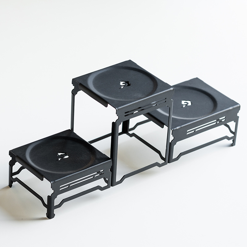 Giá để đồ bằng sắt Da'antang, giá để đồ Bộ trà, phòng trà, Giá trưng bày không gian trà, Giá đựng đồ Bogu, tách trà, giá ấm trà