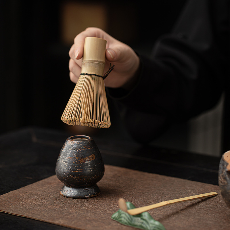 Bộ bốn miếng bột trà matcha thời nhà Tống, trà Baixi, công cụ matcha, bàn chải matcha, bát trà, máy khuấy, bình trà đứng