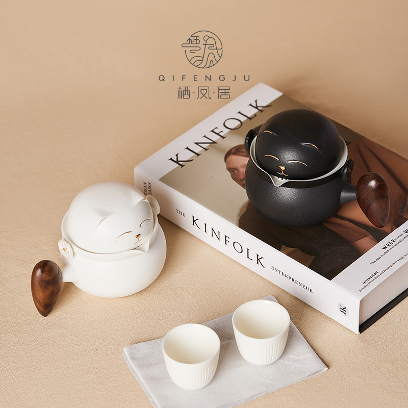 Bộ dụng cụ pha trà ngoài trời du lịch di động gốm sứ Bộ dụng cụ pha trà cá nhân văn phòng