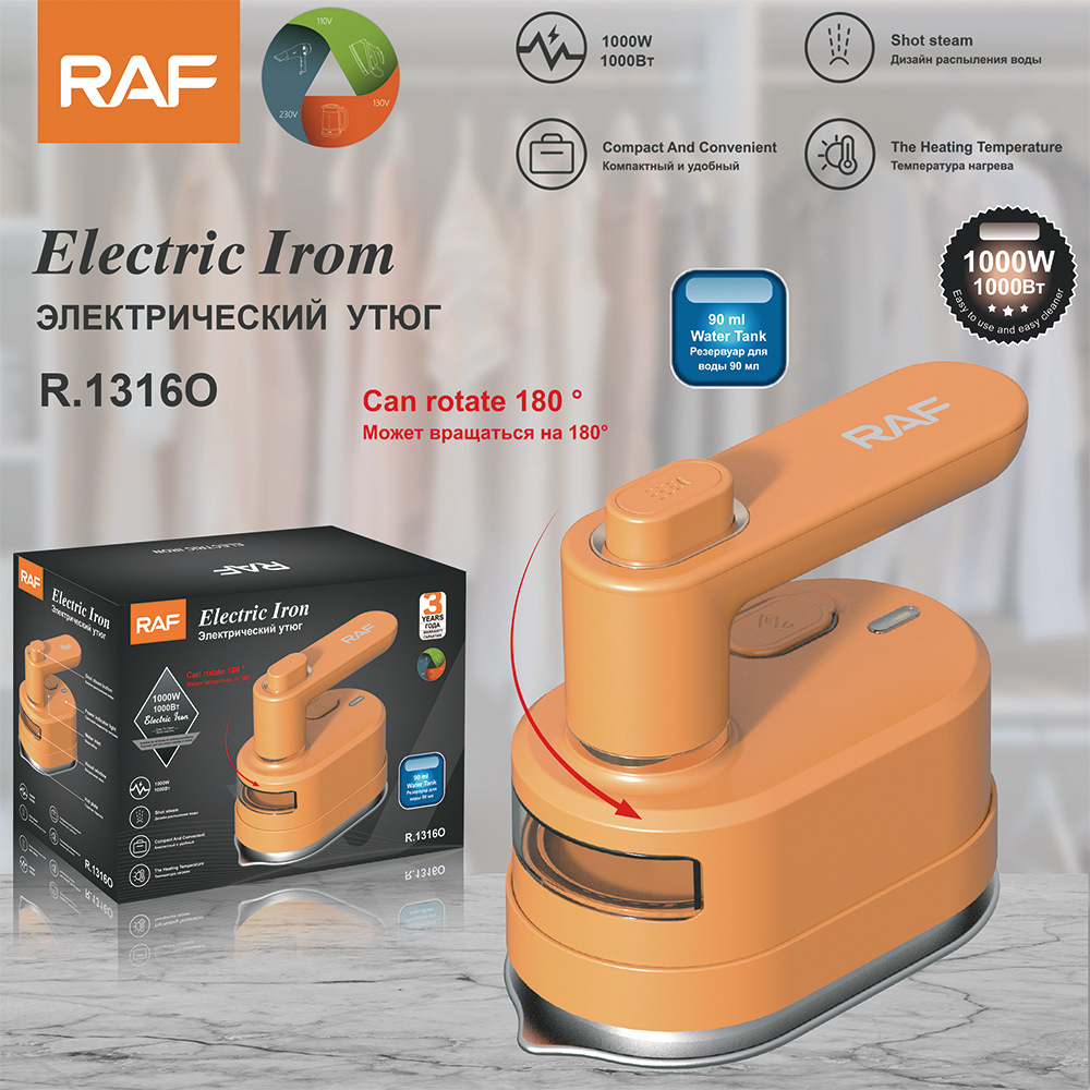 Bàn ủi điện cầm tay Xuyên biên giới tiêu chuẩn Châu Âu, máy ủi quay mini dùng cho gia đình nhỏ khô và ướt cầm tay