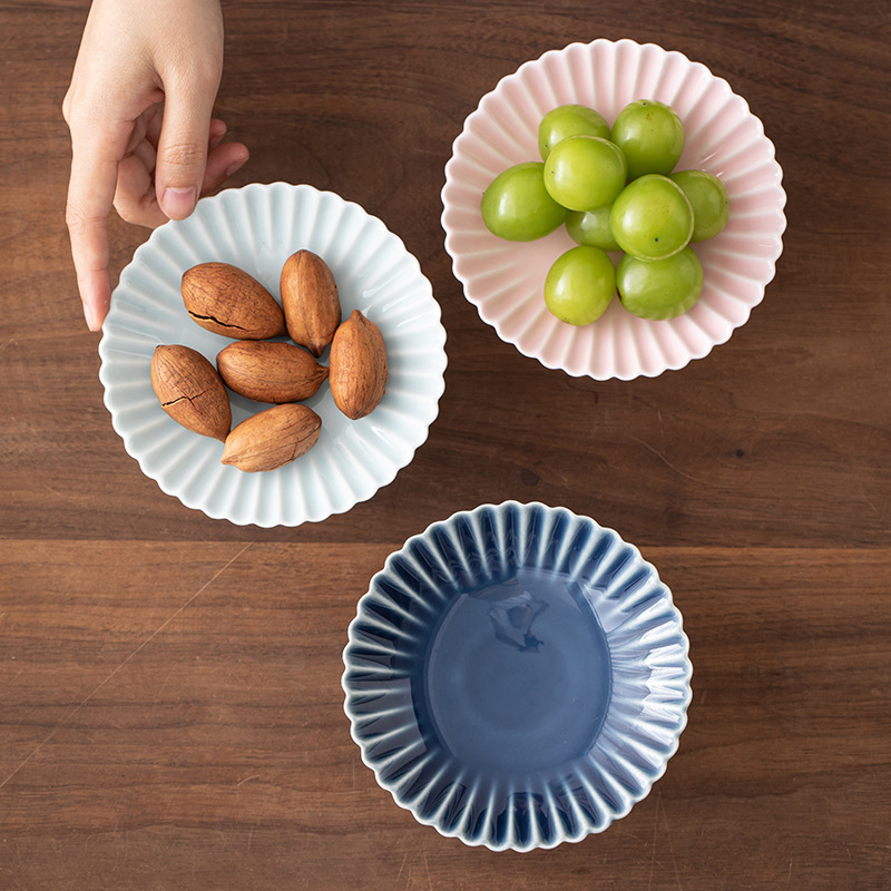 Khay đựng trà đá, khay đựng trà trái cây, khay đựng trà thơm mùa thu, khay đựng thức ăn bằng gốm Sứ phòng khách kiểu Nhật, khay đựng bánh tráng miệng