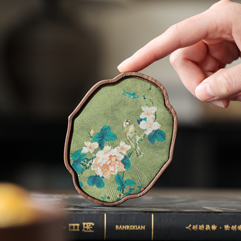 Khay trà vải gạc óc chó cách nhiệt vải cách nhiệt chống bỏng gỗ cách nhiệt đệm chịu nhiệt khay trà kung fu đế thảm trà