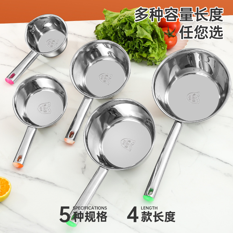 Muỗng nước inox Lezvậy muôi nước cán dài dày muôi canh muôi nước muôi Cháo muôi nước lớn nhà bếp