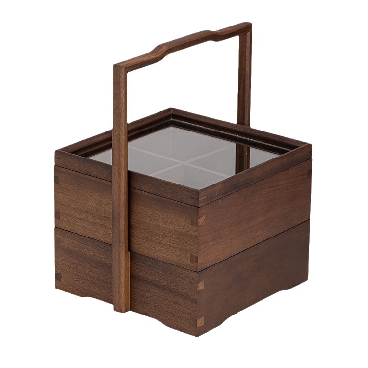 Hộp đựng đồ gỗ đặc, Đĩa hoa quả khô, đĩa ăn vặt, hộp giải khát, hộp cầm tay óc chó, hộp đựng đồ chống bụi để bàn, Hộp trang sức