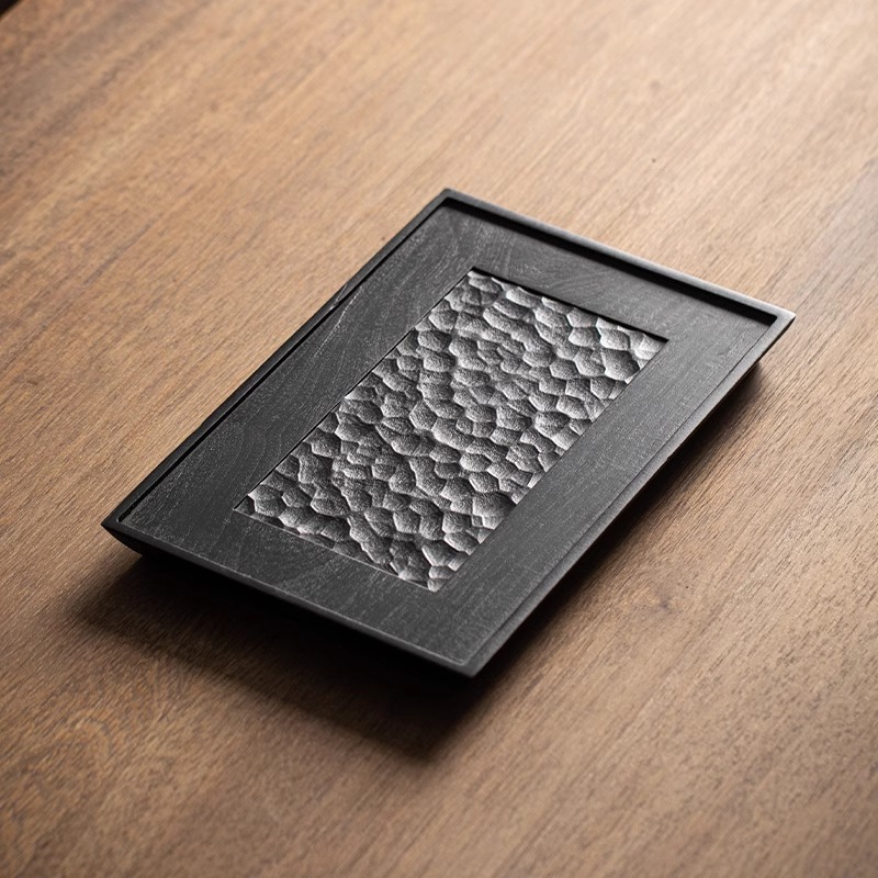 Bàn ủ khô gia dụng cổ điển bằng gỗ nguyên khối khay trà nhỏ nguyên khối bàn trà phong cách Nhật Bản Khay trà hình chữ nhật đốt than