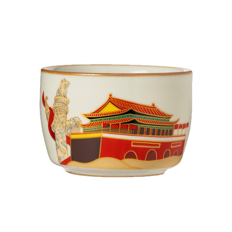 Cốc chủ sở hữu Trung Quốc thịnh vượng Ruyao cốc uống trà cá nhân gốm sứ cốc trà cao cấp tinh tế bộ trà