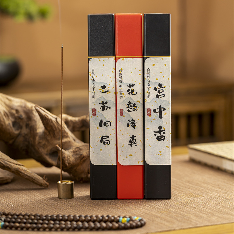 Nhang trầm hương, gỗ đàn hương, lê, hình vuông 50g, chất liệu acrylic, hương truyền thống, dùng trong nhà.