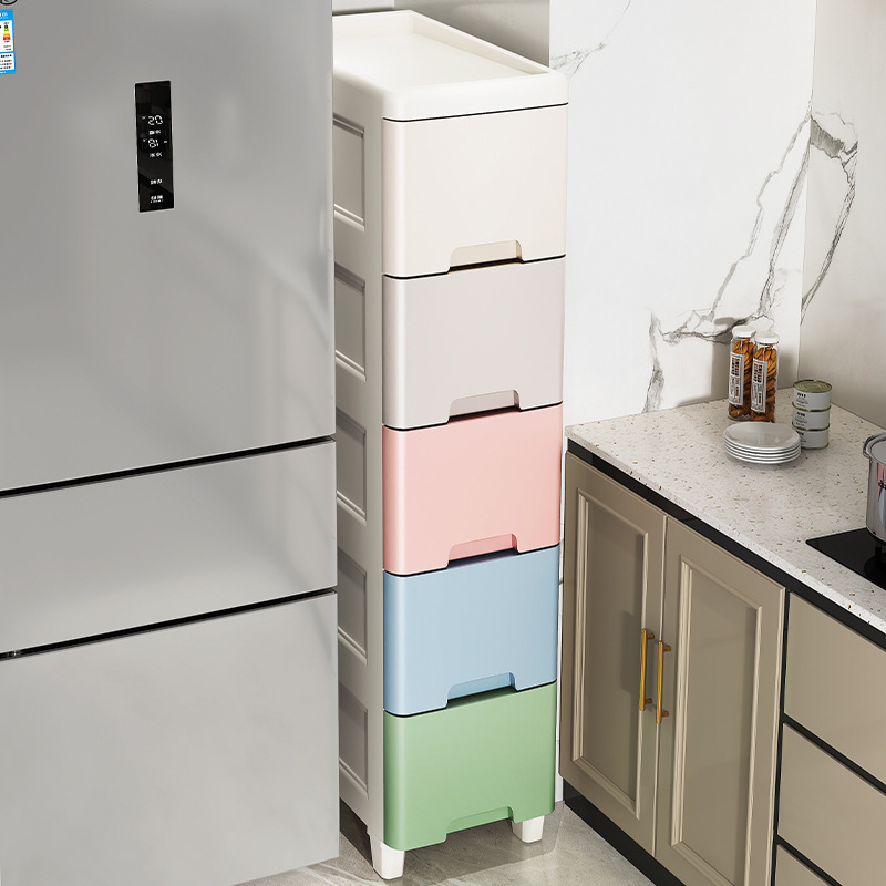 Tủ lưu trữ kiểu ngăn kéo 20-35 Tủ lưu trữ khe hẹp gia dụng Tủ lưu trữ nhiều tầng kệ nhựa khe hở