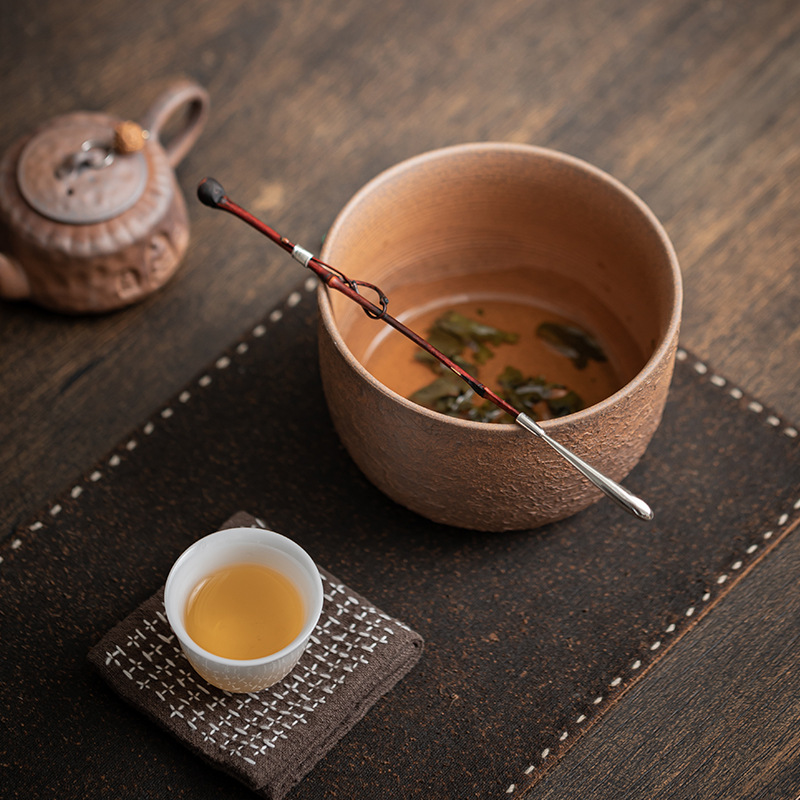 Phụ kiện bộ trà Kung Fu cổ điển rửa chén bằng đá bùn đá cũ bể đựng bã trà dung tích lớn