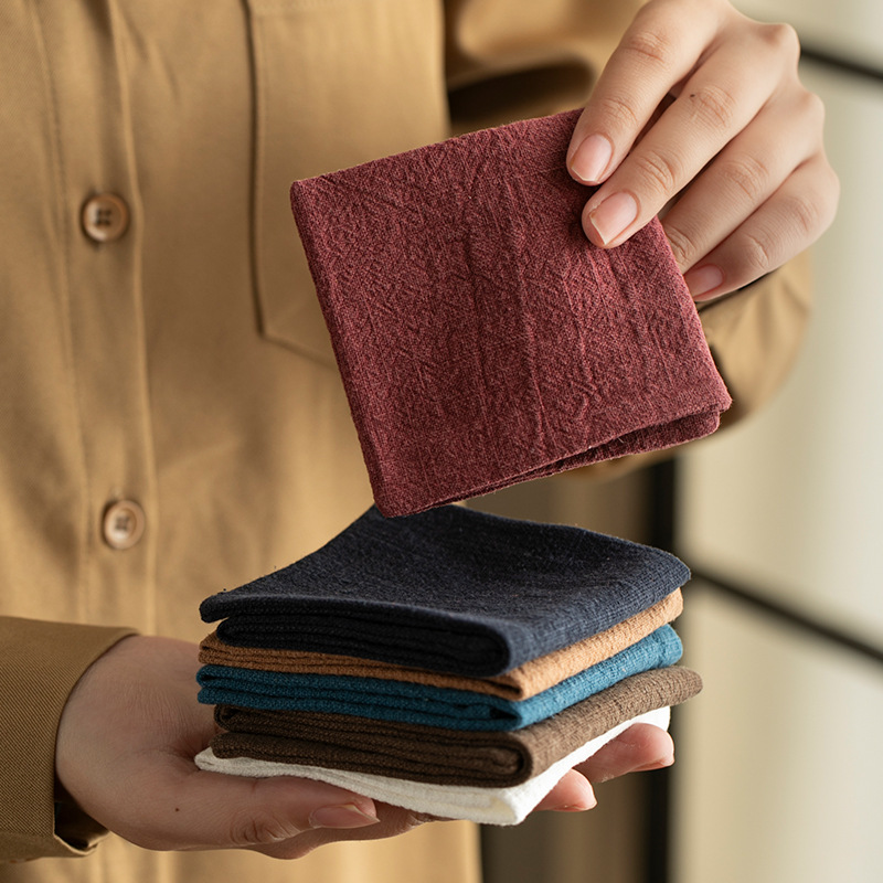 Khăn trà gai Zen bàn trà khăn thấm nước bàn trà khăn lau bàn trà kungfu đệm cốc phụ kiện bộ trà khăn nâng ấm