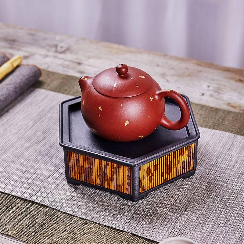 Ấm trà bằng tre Tương Phi, khay trà thủ công cổ điển, khay trà pha khô, khay đựng nước, dụng cụ trà Triều Châu, Tương Phi