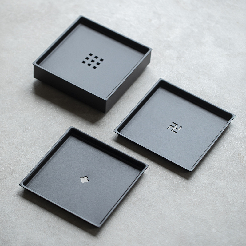 Ấm sắt nghệ thuật khay trà nhỏ đựng nước khay trà pha khô khay trà khay trà nước biển trà gia dụng kiểu Trung Quốc