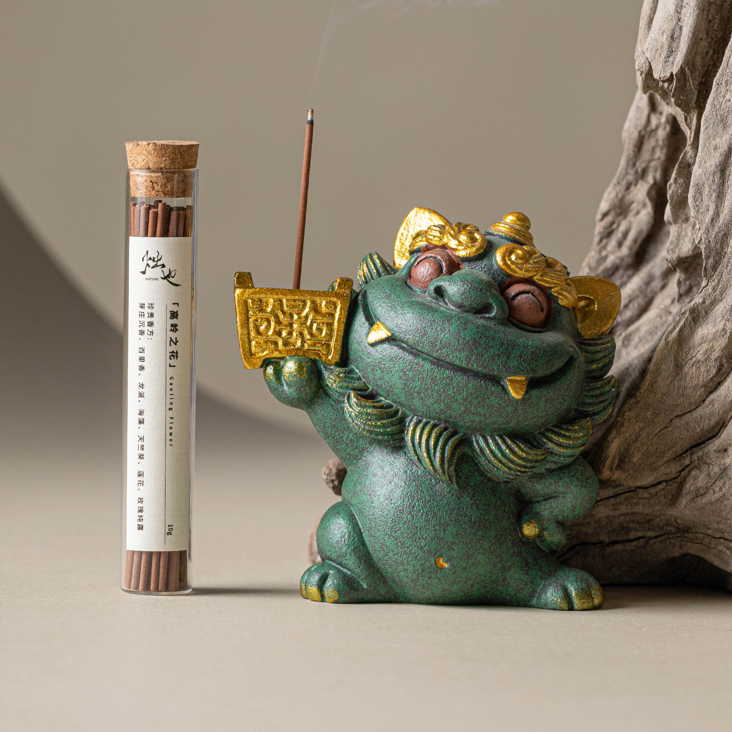 Phong cách Trung Quốc đá sa thạch xanh sáng tạo văn phòng để bàn hương trang trí trang trí nhà cửa kích thước lớn