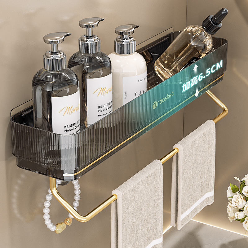 Kệ để đồ phòng tắm nhà vệ sinh nhà vệ sinh nhà vệ sinh không đục lỗ treo tường giá đựng đồ trang điểm trên tường