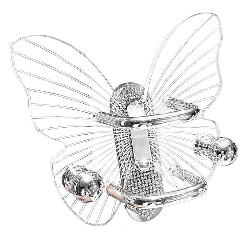 Kệ Lược Acrylic treo tường Dây Buộc Tóc Phòng Tắm không đục lỗ Phụ kiện tóc Dây buộc đầu phòng tắm móc dây chun