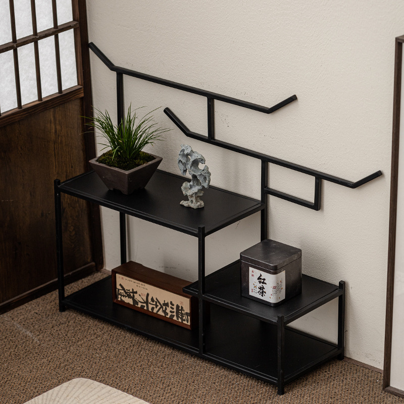 Kệ để bàn Bogu đồ trang trí bằng sắt nghệ thuật nhỏ, bộ trà, kệ trà, ấm trà cát tím Duobaoge, kệ trưng bày