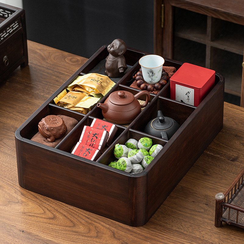 Giá đựng trà trên bàn, giá đựng đồ gốm nhỏ, Giá trưng bày ấm trà tử sa kiểu Trung Quốc, Giá đựng trà đạo