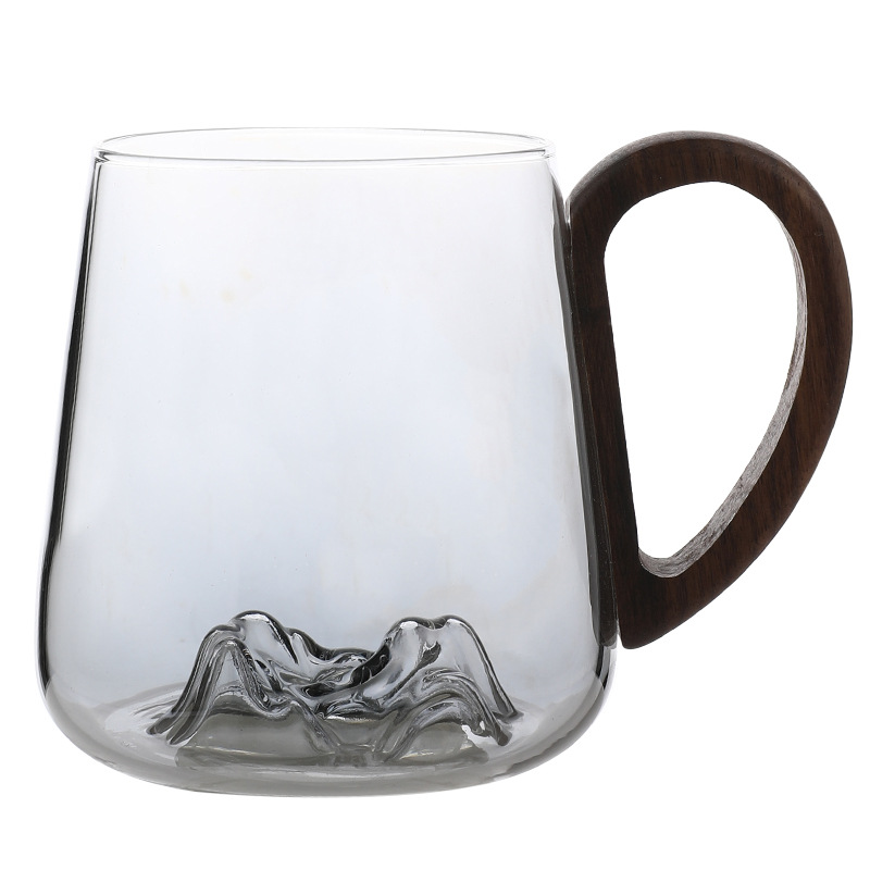 Cốc trà thủy tinh chịu nhiệt Borosilicat cao cốc trà ngon cốc nước cốc đơn chủ nhân cốc pha lê trong suốt dày Bộ trà Kung Fu