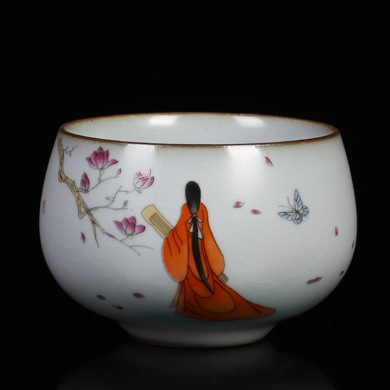 Cốc trà gốm sứ Jingdezhen Cốc đơn cốc chủ nhân Cốc trà Kung Fu Nam Nữ Cốc trà Bát trà cá nhân