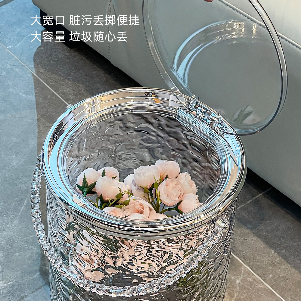 Thùng rác nhà vệ sinh gia dụng có nắp đậy phòng khách văn phòng giá trị cao giỏ đựng giấy vệ sinh lớn dung tích lớn