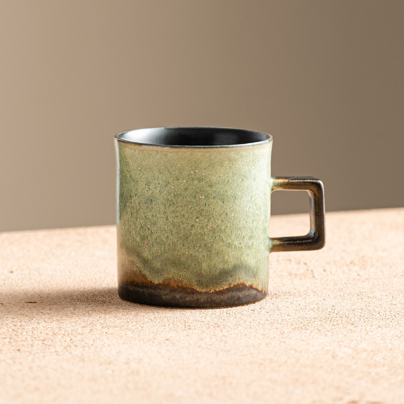 Bộ cốc cà phê gốm sứ cổ điển lò nung thay đổi cốc uống nước cổ điển cốc cặp cốc cặp đôi hộp quà một cặp LOGO