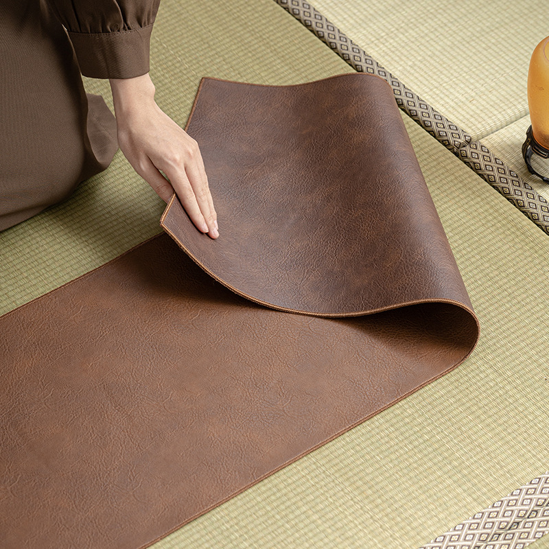 Bàn ghế trà bằng da mẫu mới cờ bàn trà Thiền kiểu mới cờ bàn trà sang trọng nhẹ kiểu Trung Quốc Khăn trải bàn trà Khăn trải bàn trà