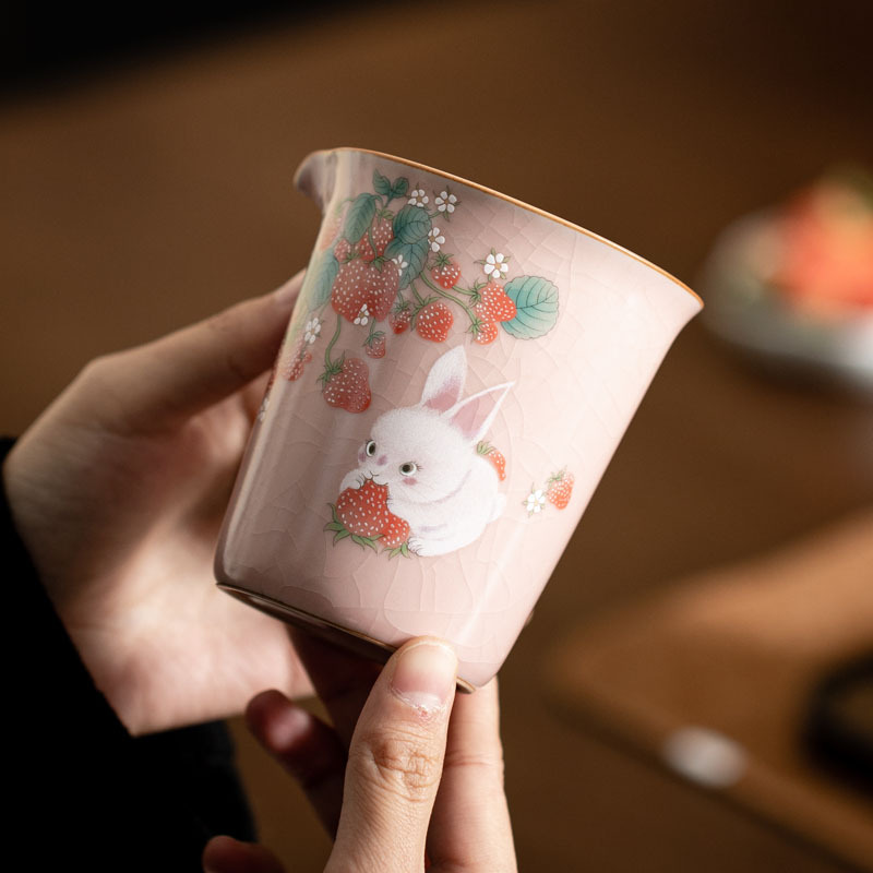 Cốc Công bằng lò Ru bột giả Tống, dụng cụ chia trà cổ điển có thể được nâng cấp gia dụng, cốc sữa, Bộ trà Kung Fu, Biển Trà