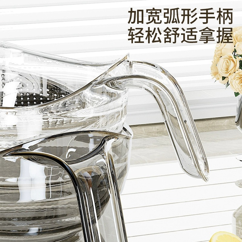 Dụng cụ rửa gạo nhà bếp, chậu rửa gia dụng, giỏ thoát nước, rây rửa gạo rửa rau đa năng, có tay cầm, chậu rửa trái cây