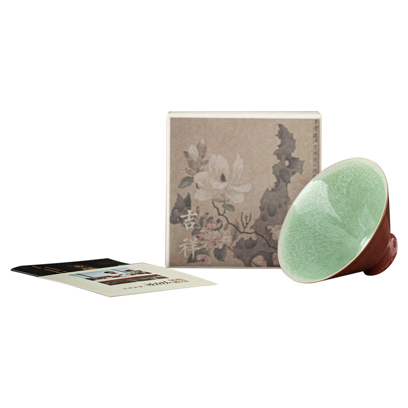 Cốc xô đỏ đậu đũa lò nung cốc trà gốm sứ sáng tạo kiểu Trung Quốc cốc trà cốc trà bộ trà Kung Fu cốc đơn hộp quà