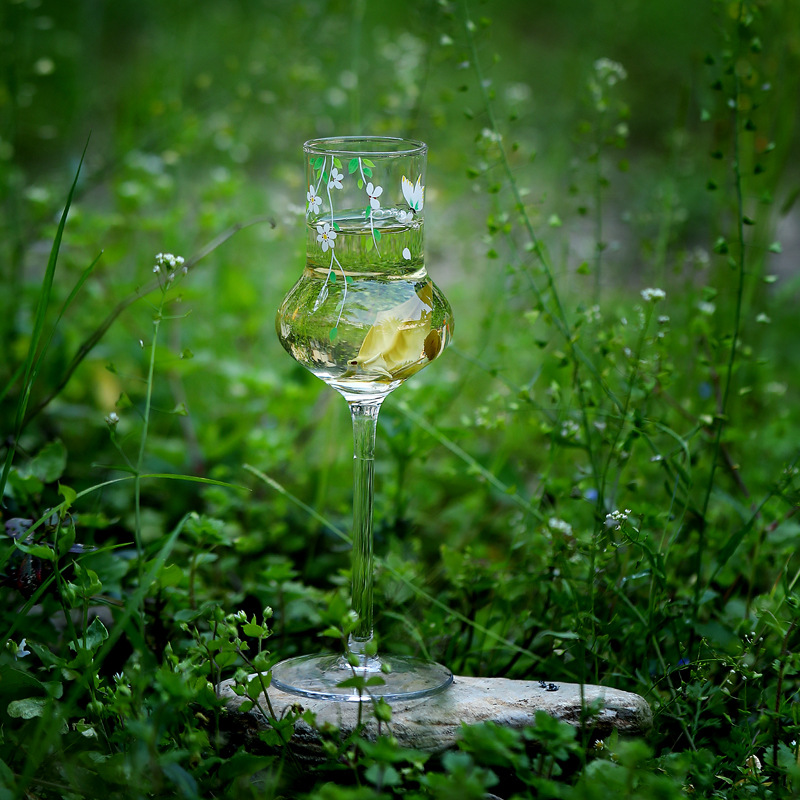 Hoa Tươi Chịu Nhiệt Thủy Tinh Trà Nếm Cốc Trà Xanh Ấm Trà Hộ Gia Đình Nhỏ Cao Thủy Tinh Rượu Thủy Tinh.