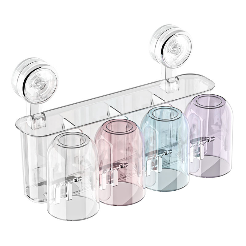 Cốc hút, giá để bàn chải đánh răng, cốc nước súc miệng không đục lỗ, cốc đánh răng, dụng cụ đánh răng treo tường nhà vệ sinh, giá để bàn chải điện