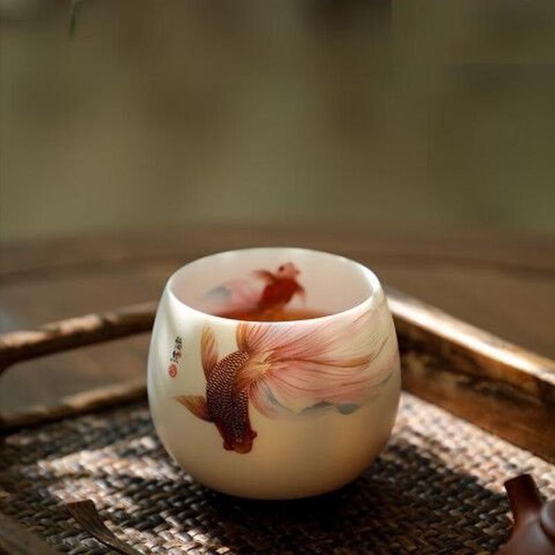 Bộ ấm chén trà kungfu cao cấp bằng sứ trắng như tuyết, phong cách thư thái và thanh lịch của Hoàng Tứ Đông, hộp quà tặng, chén cá nhân, chén chủ nhân, thích hợp làm quà tặng.