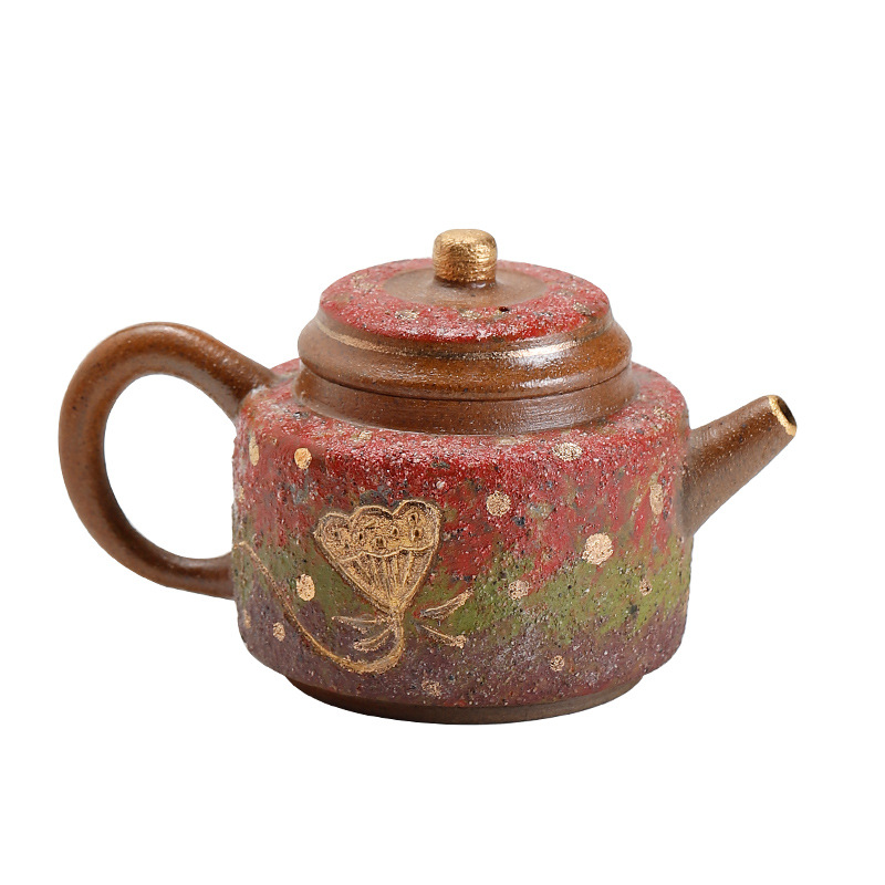 Ấm trà Jingde Zhongte mới của Lin Si Hua, bộ ấm trà thủ công bằng đá khoáng Dehua, ấm trà gia dụng, bộ pha trà bằng gốm thô.
