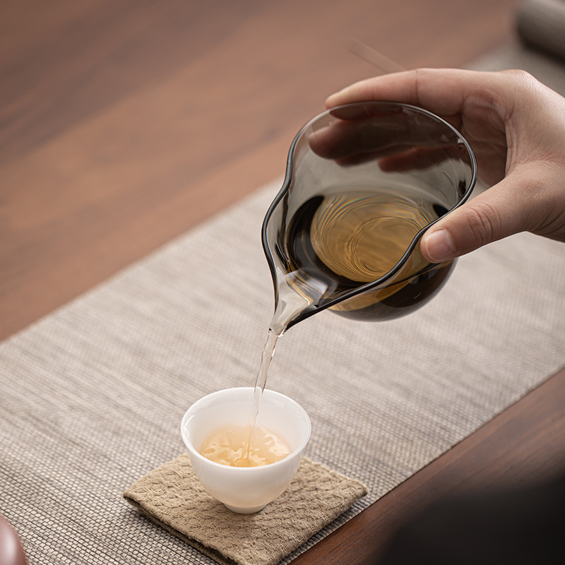 Cốc hồ lô có hàm lượng Borosilicat, Cốc trà thủy tinh chịu nhiệt kiểu Nhật, dụng cụ pha trà Haifen, phụ kiện Bộ trà Kung Fu, cốc đều, cốc công cộng