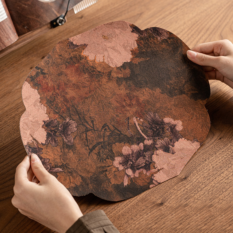 Phụ kiện bộ trà thiền kiểu Trung Quốc mới có sợi mây thơm, đệm cách nhiệt chống nước, đệm trà cờ bàn gia dụng, lót ly